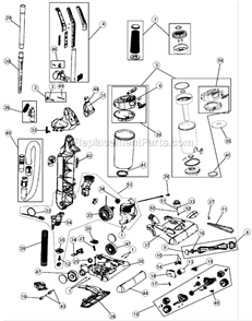 Page A Diagram and Parts List for M087900  Dirt Devil Upright Vacuum